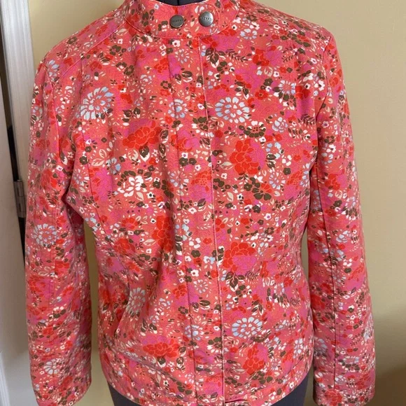 Jackpot 100% cotton lined Floral Pink Women's Jacket size 4 women’s - Picture 3 of 10